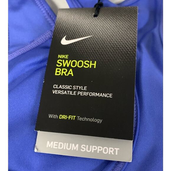 Nike Women’s XS Pro Swoosh Medium Sports Bra, Sapphire / Black - Picture 5 of 6